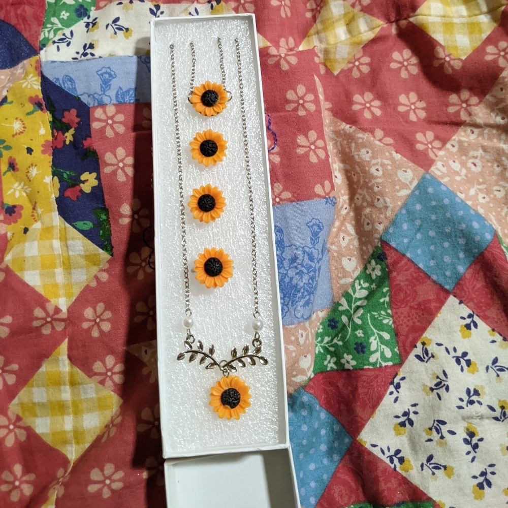Sunflower jewelry set
